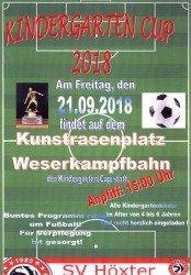 SV Höxter - Kindergarten Cup 2018 am Freitag, den 21. Sept. 2018